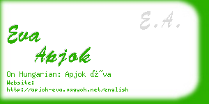 eva apjok business card